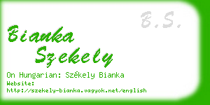 bianka szekely business card