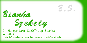 bianka szekely business card